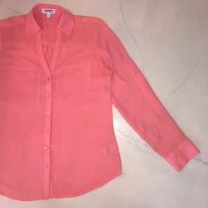 Express pink portofino button down shirt